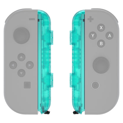 eXtremeRate Retail Emerald Green Replacement shell for NS Switch Joycon Strap, Custom Joy-Con Wrist Strap Housing Buttons for NS Switch - 2 Pack - UEM508