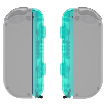 eXtremeRate Retail Emerald Green Replacement shell for NS Switch Joycon Strap, Custom Joy-Con Wrist Strap Housing Buttons for NS Switch - 2 Pack - UEM508