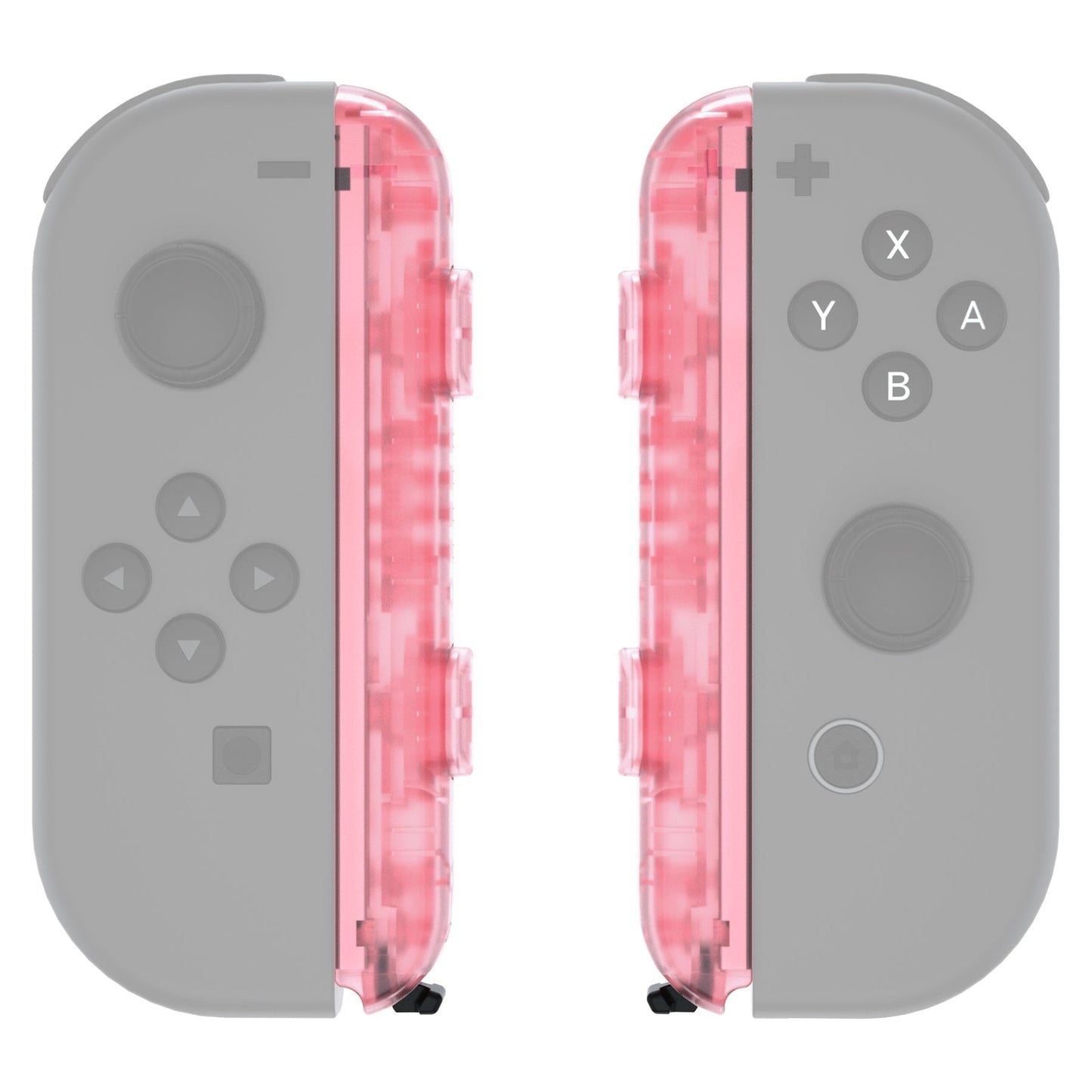 eXtremeRate Retail Cherry Pink Replacement shell for NS Switch Joycon Strap, Custom JoyCon Wrist Strap Housing Buttons for NS Switch - 2 Pack - UEM509