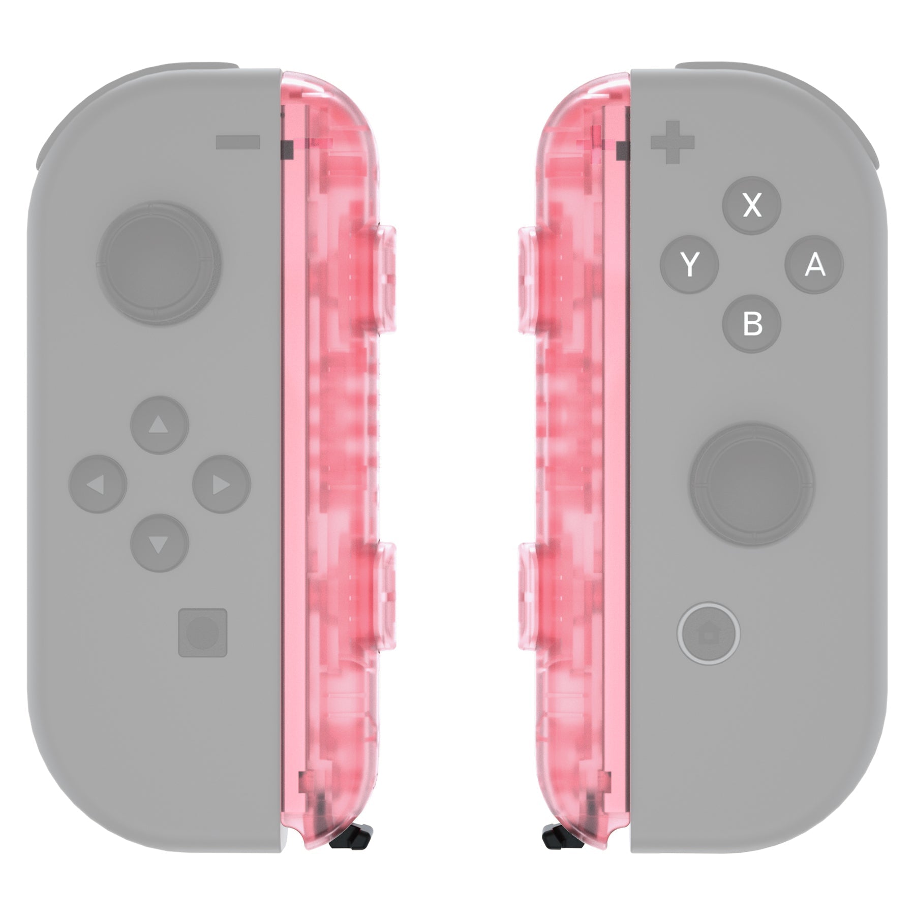 eXtremeRate Retail Cherry Pink Replacement shell for NS Switch Joycon Strap, Custom JoyCon Wrist Strap Housing Buttons for NS Switch - 2 Pack - UEM509