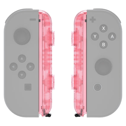 eXtremeRate Retail Cherry Pink Replacement shell for NS Switch Joycon Strap, Custom JoyCon Wrist Strap Housing Buttons for NS Switch - 2 Pack - UEM509