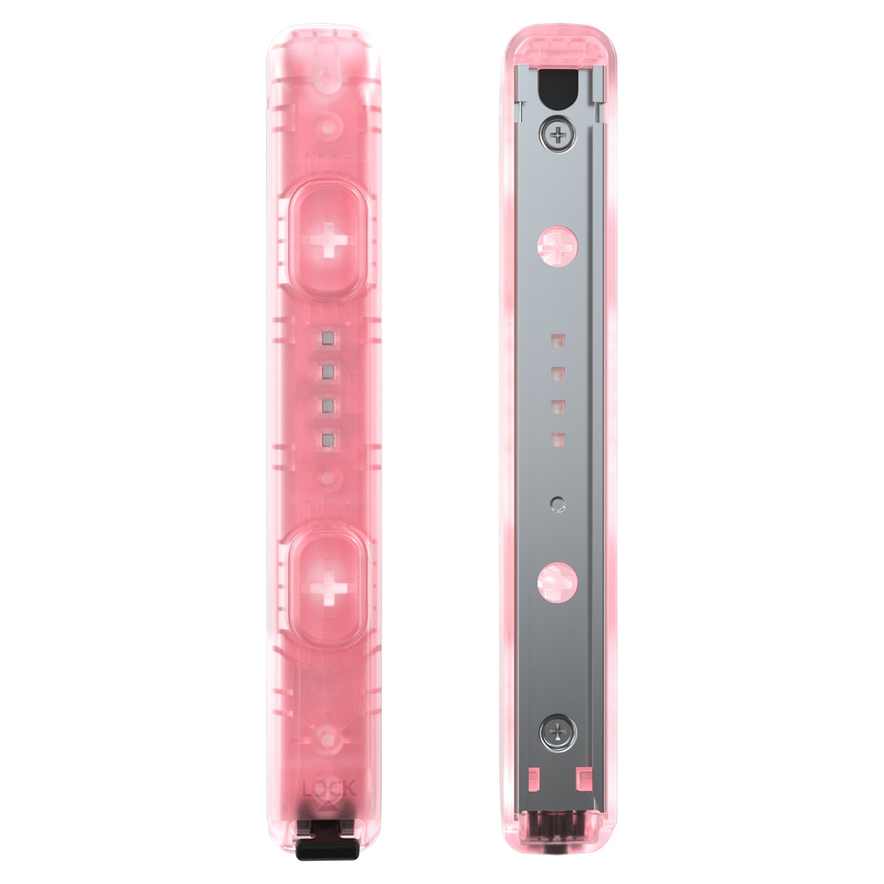 eXtremeRate Retail Cherry Pink Replacement shell for NS Switch Joycon Strap, Custom JoyCon Wrist Strap Housing Buttons for NS Switch - 2 Pack - UEM509