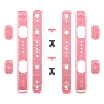 eXtremeRate Retail Cherry Pink Replacement shell for NS Switch Joycon Strap, Custom JoyCon Wrist Strap Housing Buttons for NS Switch - 2 Pack - UEM509