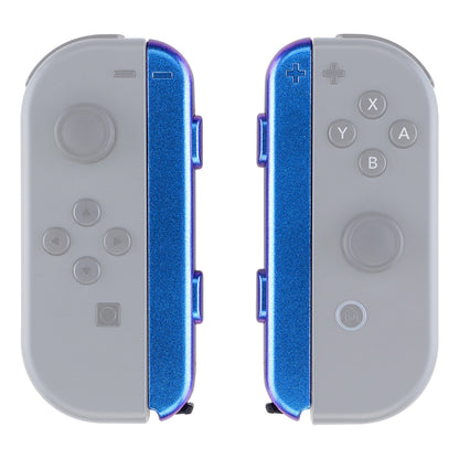 eXtremeRate Retail Chameleon Purple Glossy Replacement shell for Nintendo Switch Joycon Strap, Custom JoyCon Wrist Strap Housing Buttons for Nintendo Switch - 2 Pack - UEP301