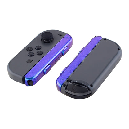 eXtremeRate Retail Chameleon Purple Glossy Replacement shell for Nintendo Switch Joycon Strap, Custom JoyCon Wrist Strap Housing Buttons for Nintendo Switch - 2 Pack - UEP301