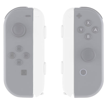 eXtremeRate Retail White Soft Touch Replacement shell for Nintendo Switch Joycon Strap, Custom Joy-Con Wrist Strap Housing Buttons for Nintendo Switch - 2 Pack - UEP303