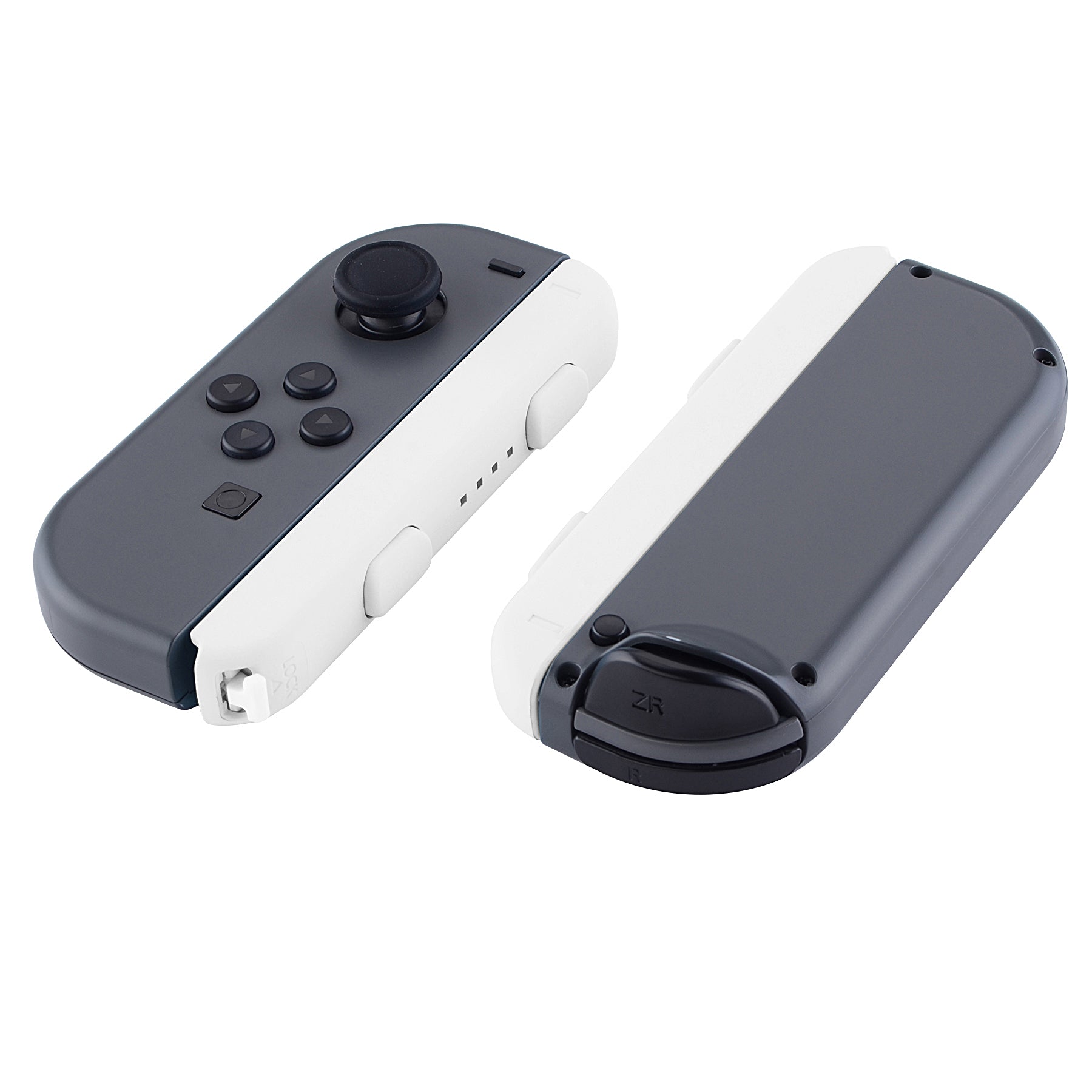 eXtremeRate Retail White Soft Touch Replacement shell for Nintendo Switch Joycon Strap, Custom Joy-Con Wrist Strap Housing Buttons for Nintendo Switch - 2 Pack - UEP303