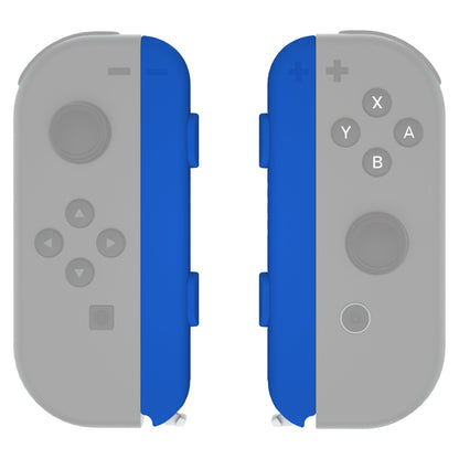 eXtremeRate Retail Blue Soft Touch Replacement shell for NS Switch Joycon Strap, Custom JoyCon Wrist Strap Housing Buttons for NS Switch - 2 Pack - UEP305