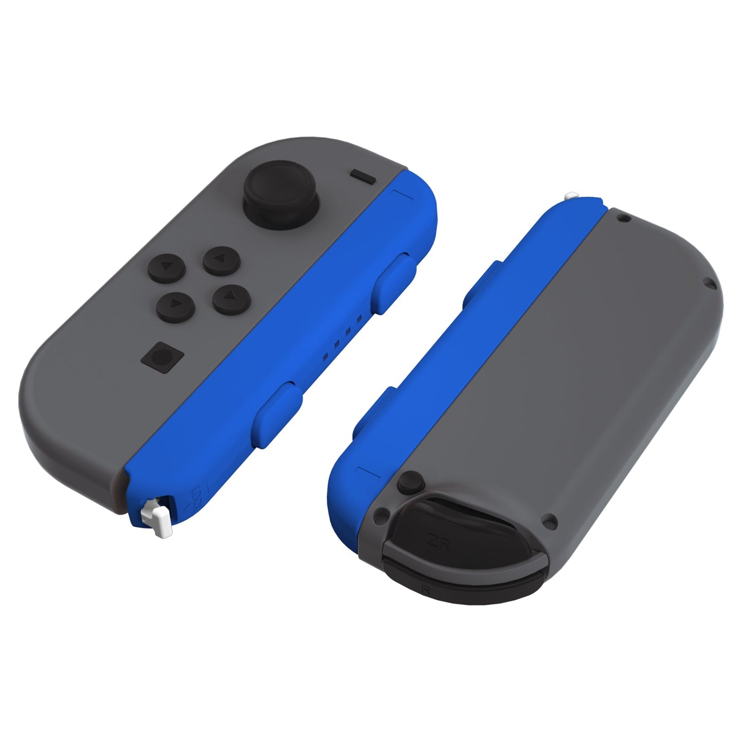 eXtremeRate Retail Blue Soft Touch Replacement shell for NS Switch Joycon Strap, Custom JoyCon Wrist Strap Housing Buttons for NS Switch - 2 Pack - UEP305