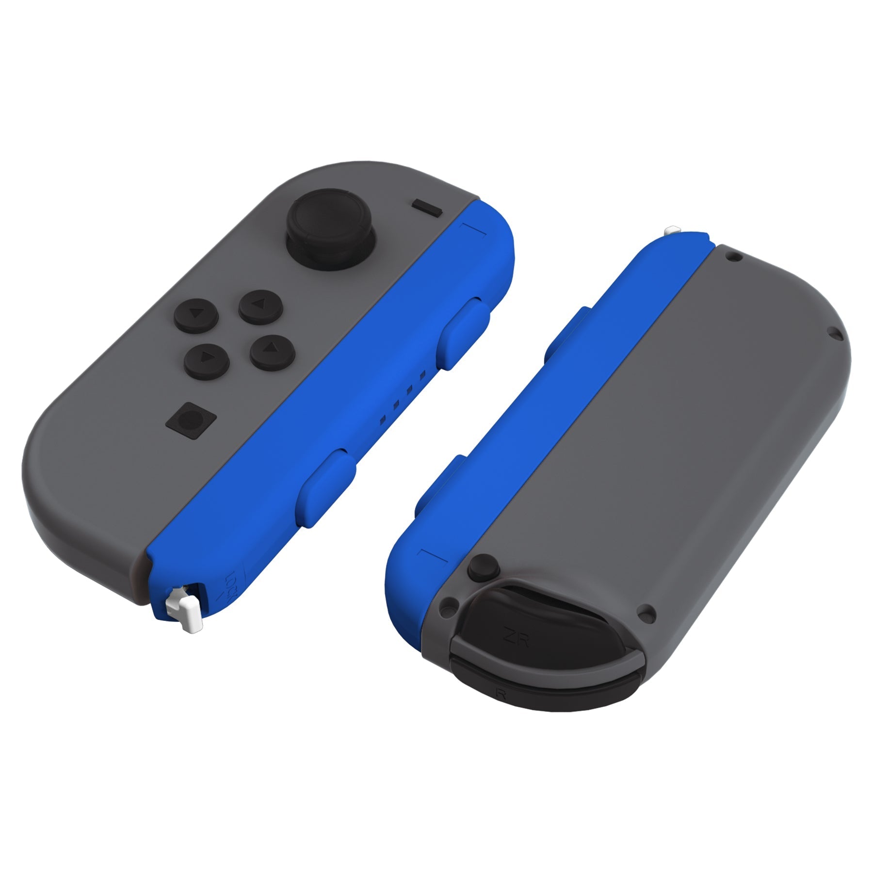 eXtremeRate Retail Blue Soft Touch Replacement shell for NS Switch Joycon Strap, Custom JoyCon Wrist Strap Housing Buttons for NS Switch - 2 Pack - UEP305