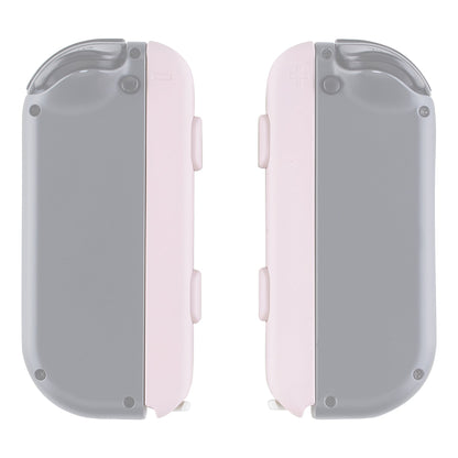 eXtremeRate Retail Cherry Blossoms Pink Soft Touch Replacement shell for Nintendo Switch Joycon Strap, Custom Joy-Con Wrist Strap Housing Buttons for Nintendo Switch - 2 Pack - UEP306