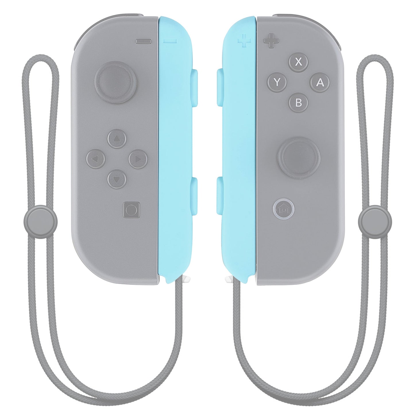 eXtremeRate Retail Heaven Blue Touch Replacement shell for Nintendo Switch Joycon Strap, Custom Joy-Con Wrist Strap Housing Buttons for Nintendo Switch - 2 Pack - UEP307