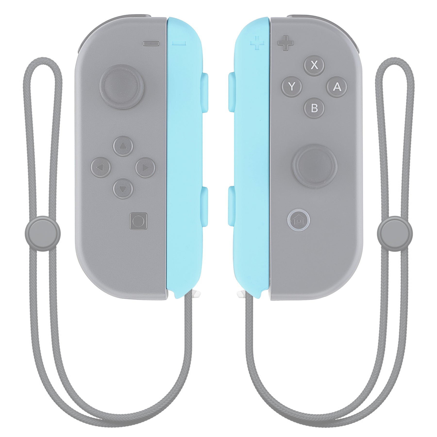 eXtremeRate Retail Heaven Blue Touch Replacement shell for Nintendo Switch Joycon Strap, Custom Joy-Con Wrist Strap Housing Buttons for Nintendo Switch - 2 Pack - UEP307