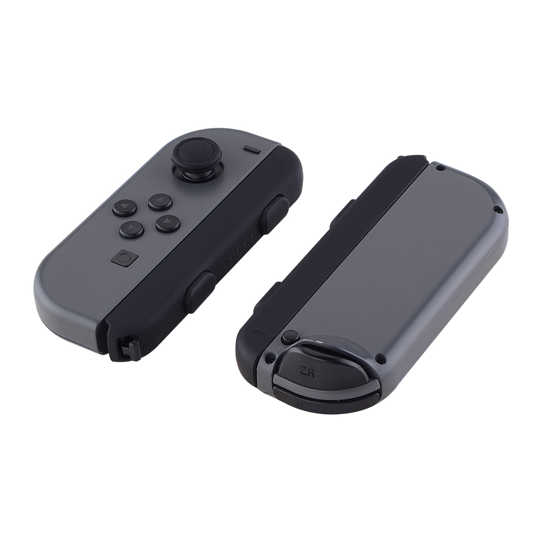 eXtremeRate Retail Black Soft Touch Replacement shell for Nintendo Switch Joycon Strap, Custom JoyCon Wrist Strap Housing Buttons for Nintendo Switch - 2 Pack - UEP310