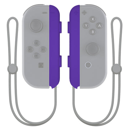 eXtremeRate Retail Purple Soft Touch Replacement shell for NS Switch Joycon Strap, Custom Joy-Con Wrist Strap Housing Buttons for NS Switch - 2 Pack - UEP311