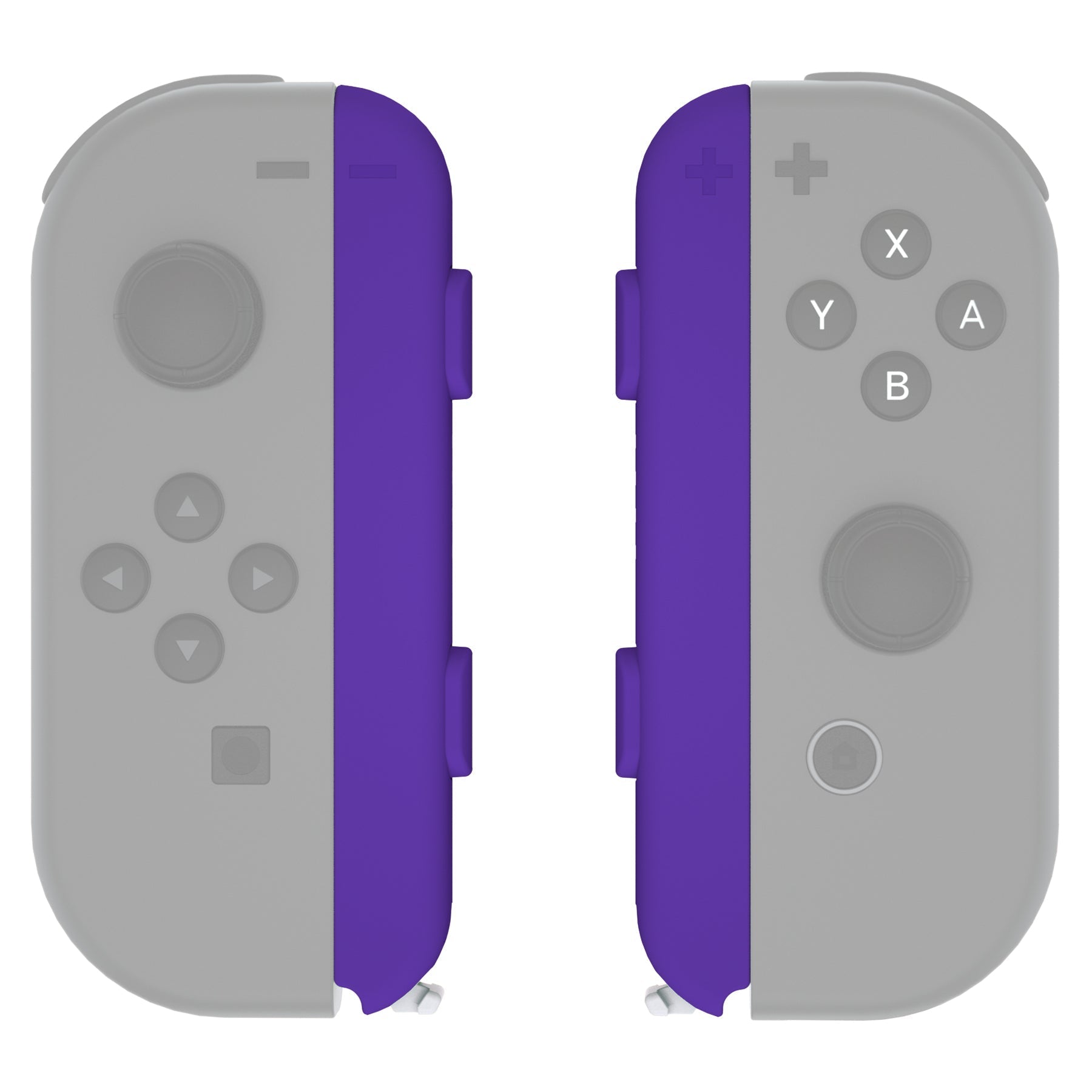 eXtremeRate Retail Purple Soft Touch Replacement shell for NS Switch Joycon Strap, Custom Joy-Con Wrist Strap Housing Buttons for NS Switch - 2 Pack - UEP311