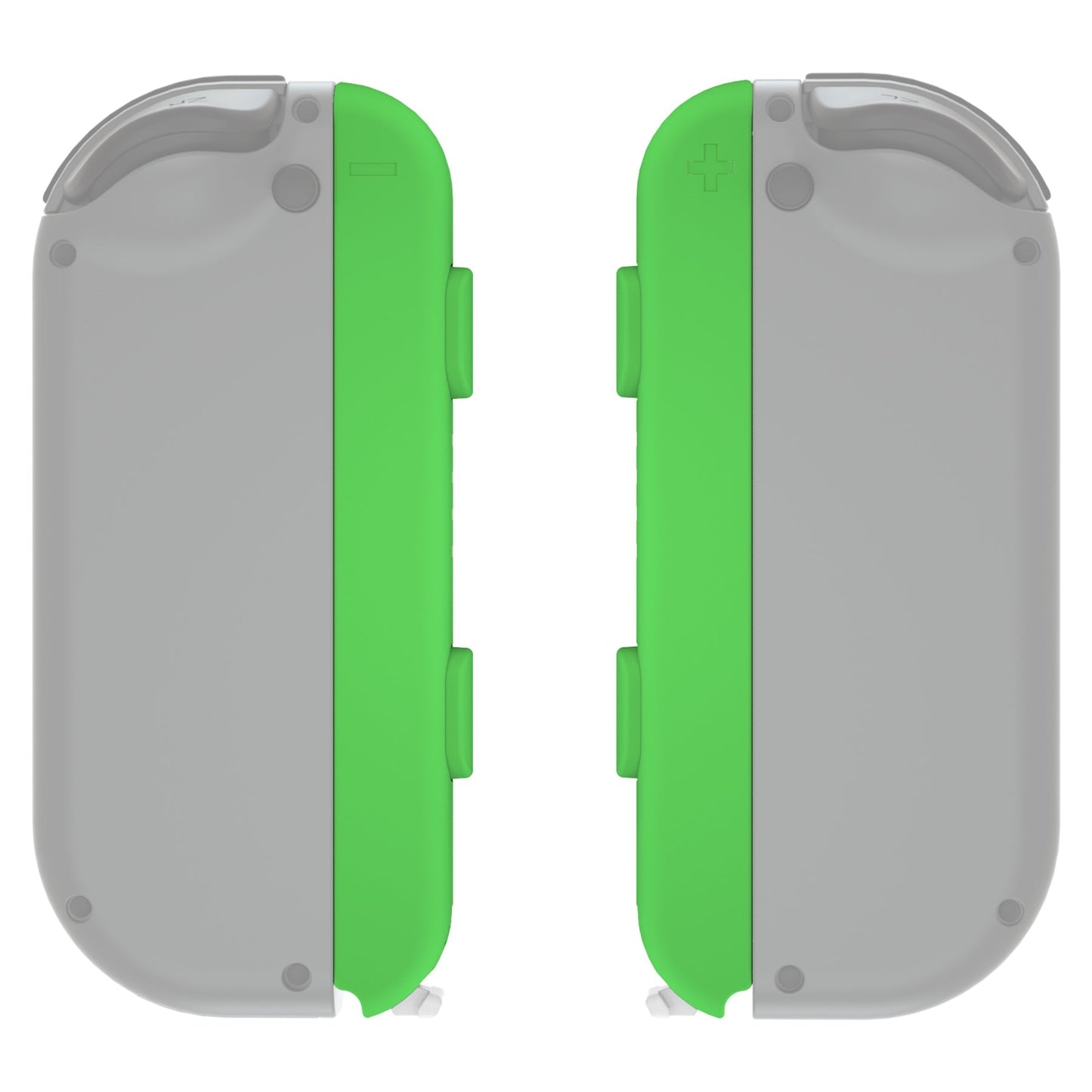 eXtremeRate Retail Green Soft Touch Replacement shell for NS Switch Joycon Strap, Custom Joy-Con Wrist Strap Housing Buttons for NS Switch - 2 Pack - UEP312