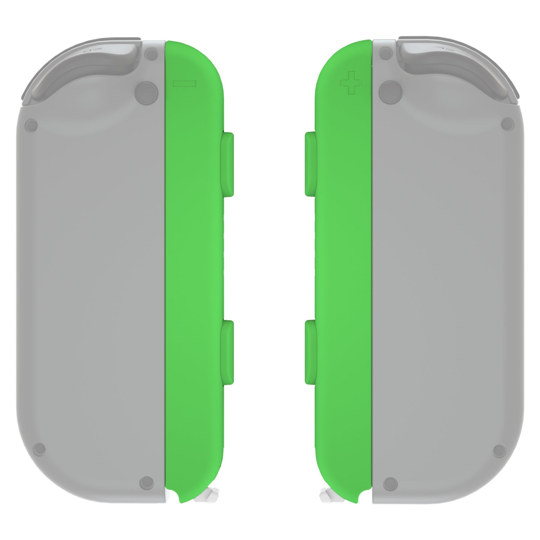 eXtremeRate Retail Green Soft Touch Replacement shell for NS Switch Joycon Strap, Custom Joy-Con Wrist Strap Housing Buttons for NS Switch - 2 Pack - UEP312