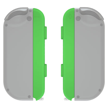 eXtremeRate Retail Green Soft Touch Replacement shell for NS Switch Joycon Strap, Custom Joy-Con Wrist Strap Housing Buttons for NS Switch - 2 Pack - UEP312