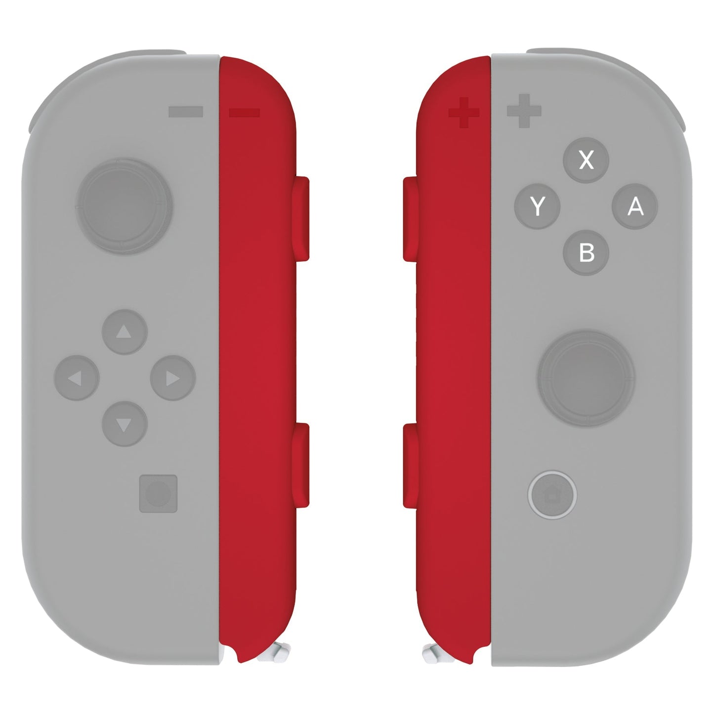 eXtremeRate Retail Passion Red Soft Touch Replacement shell for NS Switch Joycon Strap, Custom Joy-Con Wrist Strap Housing Buttons for NS Switch - 2 Pack - UEP332