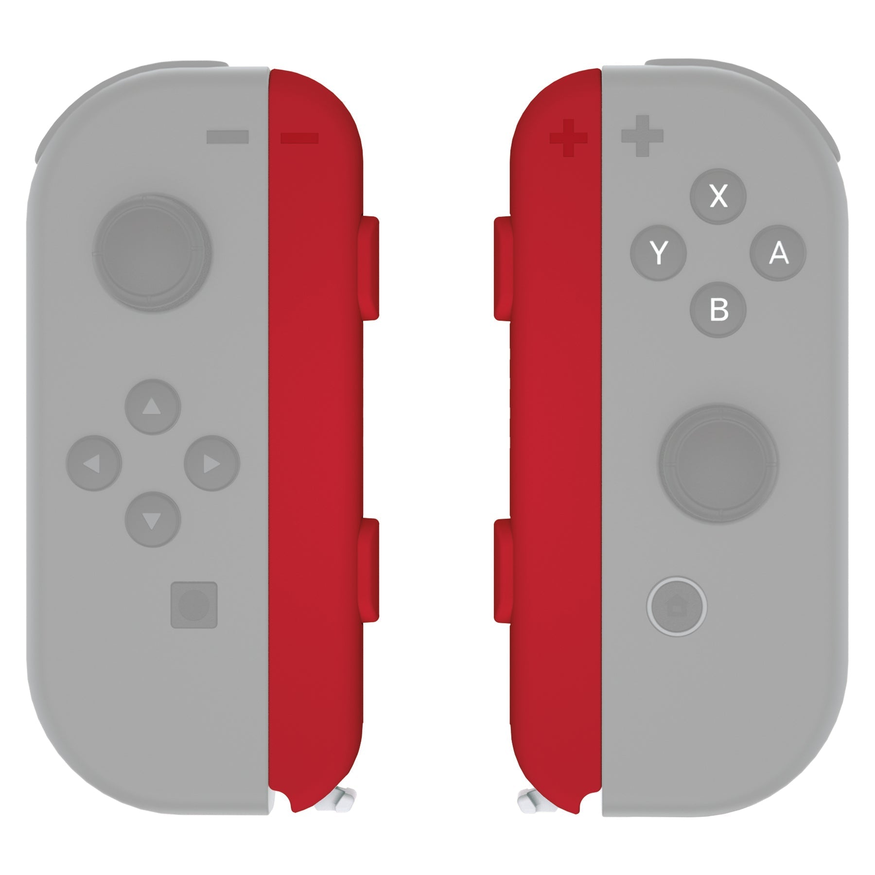 eXtremeRate Retail Passion Red Soft Touch Replacement shell for NS Switch Joycon Strap, Custom Joy-Con Wrist Strap Housing Buttons for NS Switch - 2 Pack - UEP332