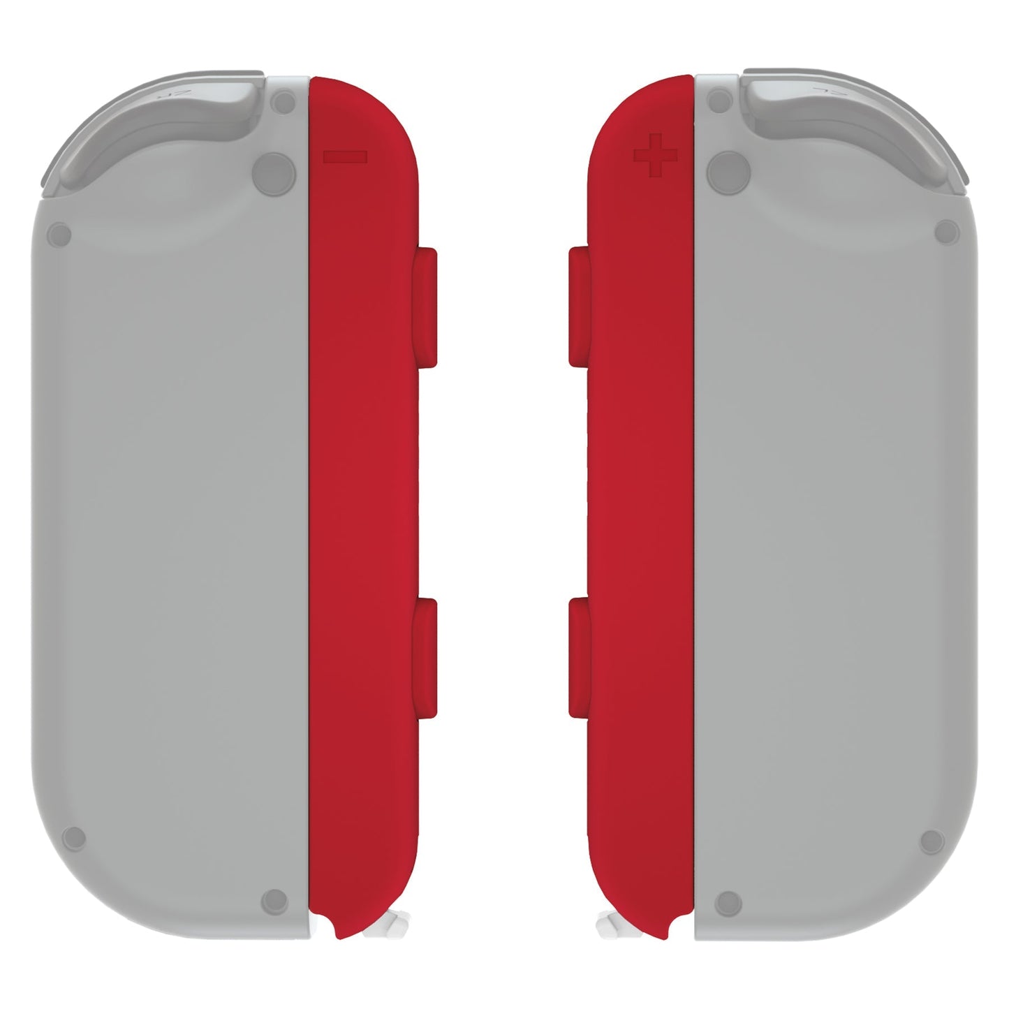 eXtremeRate Retail Passion Red Soft Touch Replacement shell for NS Switch Joycon Strap, Custom Joy-Con Wrist Strap Housing Buttons for NS Switch - 2 Pack - UEP332