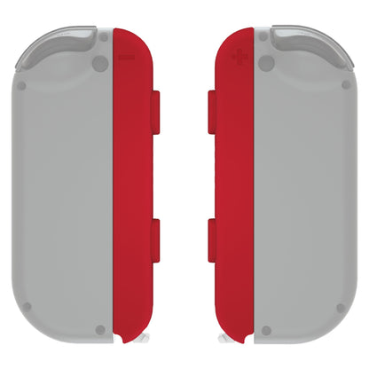 eXtremeRate Retail Passion Red Soft Touch Replacement shell for NS Switch Joycon Strap, Custom Joy-Con Wrist Strap Housing Buttons for NS Switch - 2 Pack - UEP332