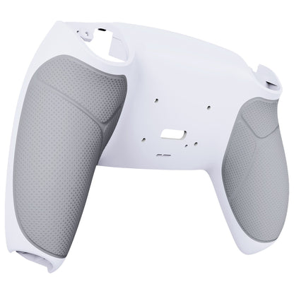 eXtremeRate Retail White Performance Rubberized Grip Redesigned Back Shell for ps5 Controller eXtremerate RISE Remap Kit - Controller & RISE Remap Board NOT Included - UPFU6002