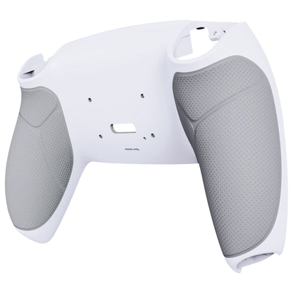 eXtremeRate Retail White Performance Rubberized Grip Redesigned Back Shell for ps5 Controller eXtremerate RISE Remap Kit - Controller & RISE Remap Board NOT Included - UPFU6002