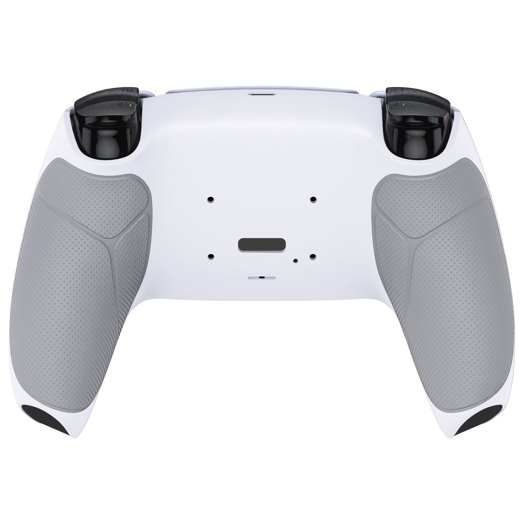 eXtremeRate Retail White Performance Rubberized Grip Redesigned Back Shell for ps5 Controller eXtremerate RISE Remap Kit - Controller & RISE Remap Board NOT Included - UPFU6002