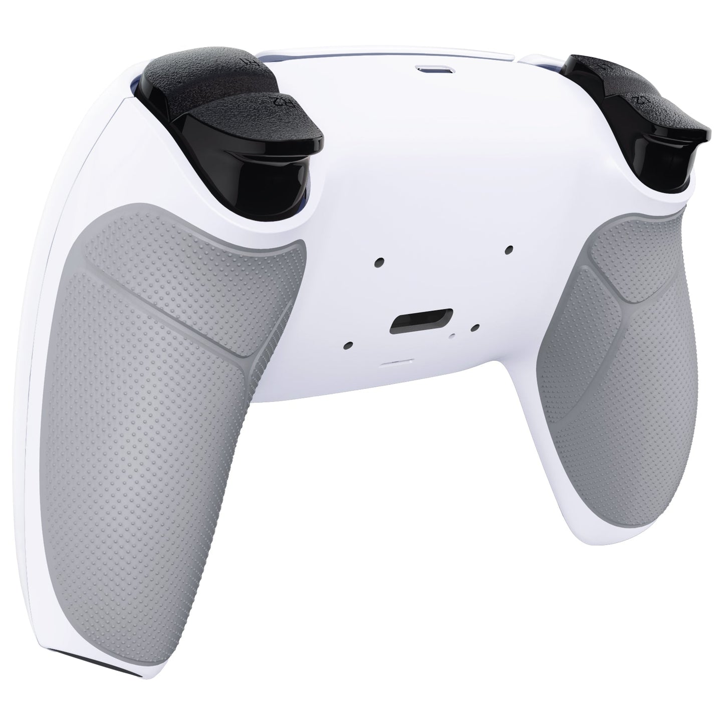 eXtremeRate Retail White Performance Rubberized Grip Redesigned Back Shell for ps5 Controller eXtremerate RISE Remap Kit - Controller & RISE Remap Board NOT Included - UPFU6002