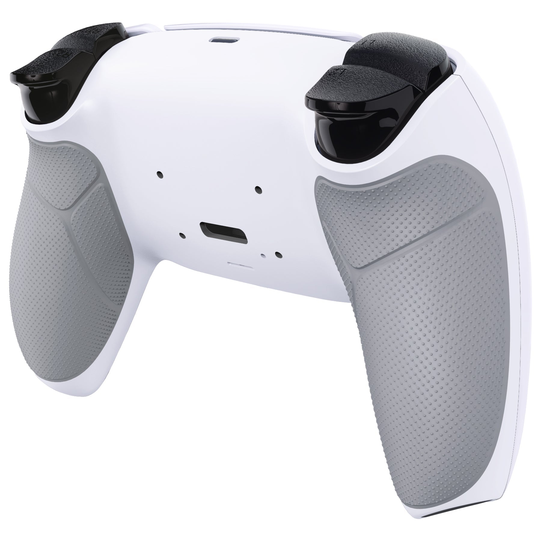 eXtremeRate Retail White Performance Rubberized Grip Redesigned Back Shell for ps5 Controller eXtremerate RISE Remap Kit - Controller & RISE Remap Board NOT Included - UPFU6002