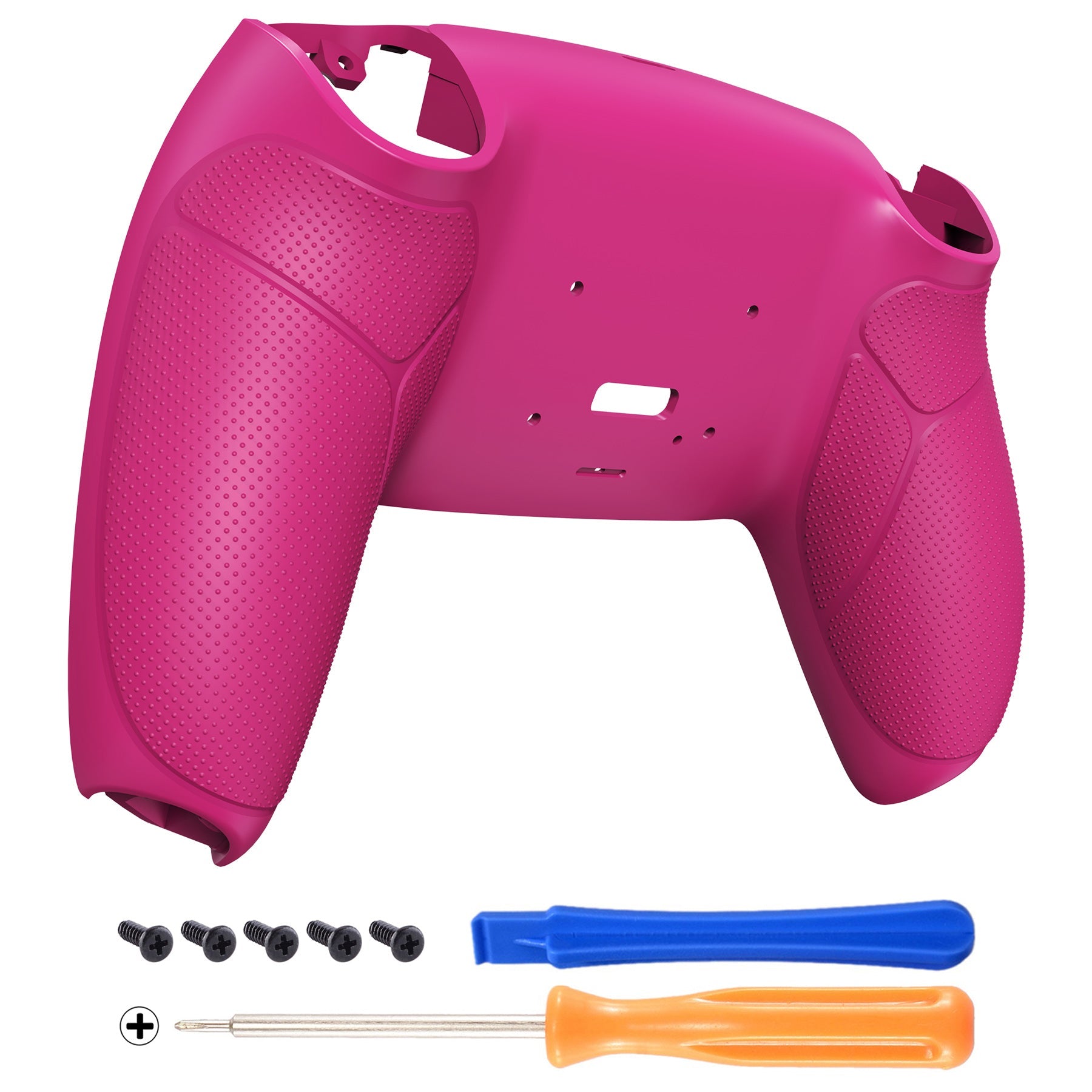 eXtremeRate Retail Nova Pink Performance Rubberized Grip Redesigned Back Shell for PS5 Controller eXtremerate RISE Remap Kit - Controller & RISE Remap Board NOT Included - UPFU6009