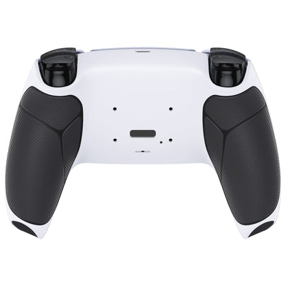 eXtremeRate Retail Black White Performance Rubberized Grip Redesigned Back Shell for PS5 Controller eXtremerate RISE Remap Kit - Controller & RISE Remap Board NOT Included - UPFU6010