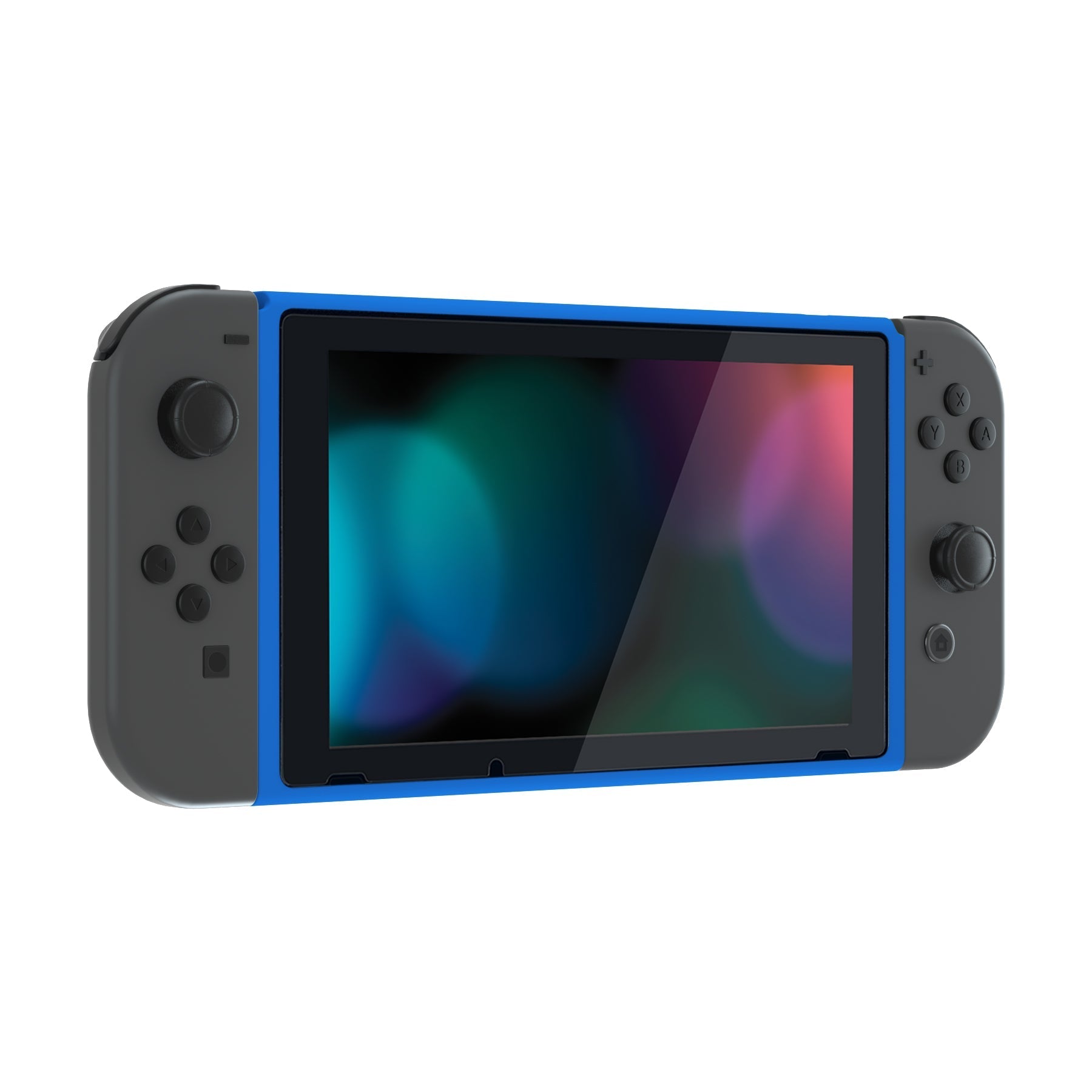 eXtremeRate Retail Blue DIY Housing Shell for NS Switch Console, Replacement Faceplate Front Frame for NS Switch Console with Volume Up Down Power Buttons - Console NOT Included - VEP305