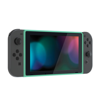 eXtremeRate Retail Mint Green DIY Housing Shell for Nintendo Switch Console, Replacement Faceplate Front Frame for Nintendo Switch Console with Volume Up Down Power Buttons - Console NOT Included - VEP308