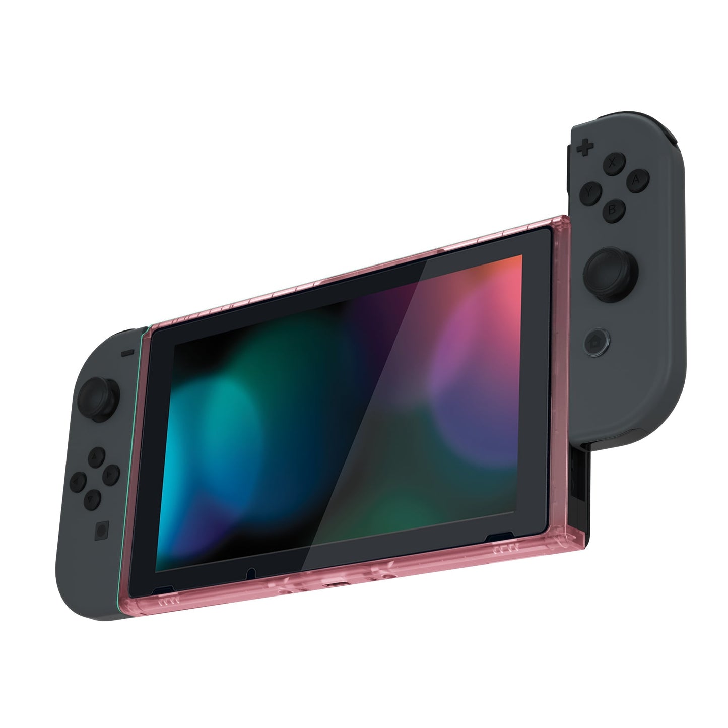 eXtremeRate Retail Cherry Pink DIY Housing Shell for NS Switch Console, Replacement Faceplate Front Frame for NS Switch Console with Volume Up Down Power Buttons - Console NOT Included - VEP319