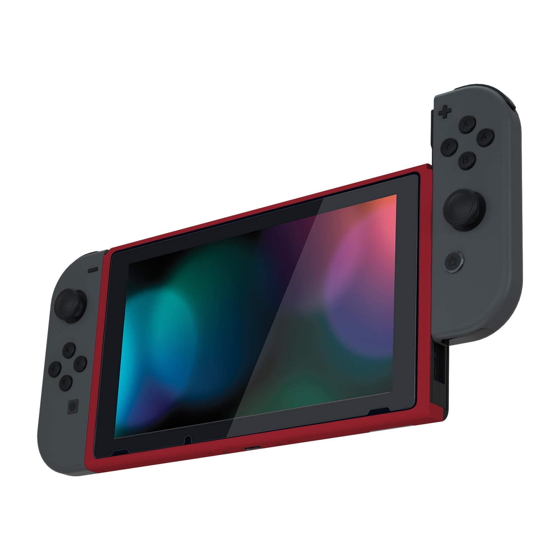 eXtremeRate Retail Passion Red DIY Housing Shell for NS Switch Console, Replacement Faceplate Front Frame for NS Switch Console with Volume Up Down Power Buttons - Console NOT Included - VEP332