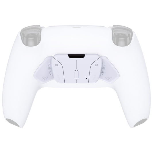 eXtremeRate Retail Solid White Replacement Redesigned K1 K2 K3 K4 Back Buttons Housing Shell for ps5 Controller eXtremeRate RISE4 Remap Kit - Controller & RISE4 Remap Board NOT Included - VPFM5002