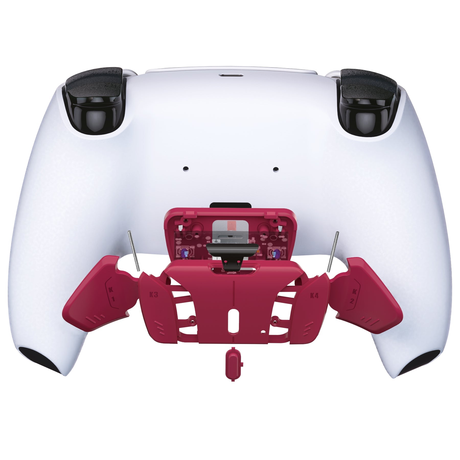 eXtremeRate Retail Cosmic Red Replacement Redesigned K1 K2 K3 K4 Back Buttons Housing Shell for ps5 Controller eXtremeRate RISE4 Remap Kit - Controller & RISE4 Remap Board NOT Included - VPFM5007