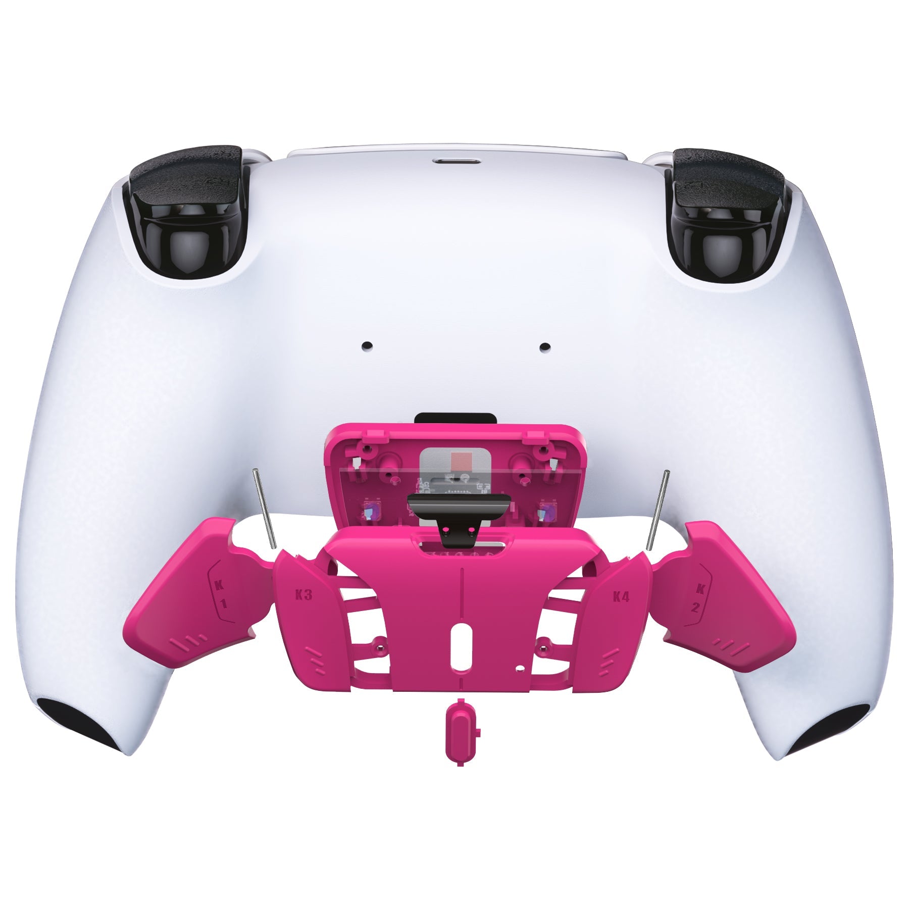 eXtremeRate Retail Nova Pink Replacement Redesigned K1 K2 K3 K4 Back Buttons Housing Shell for PS5 Controller RISE4 Remap Kit - Controller & RISE4 Remap Board NOT Included - VPFM5008