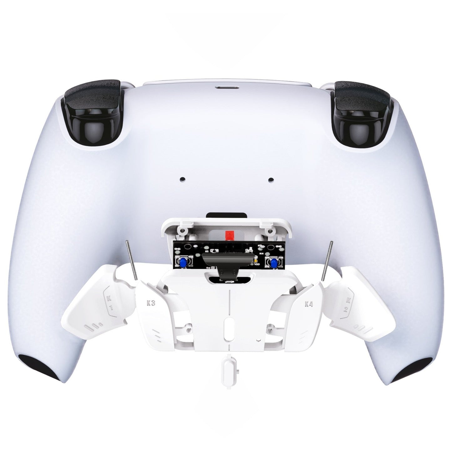 eXtremeRate Retail Turn RISE to RISE4 Kit-Redesigned White K1 K2 K3 K4 Back Buttons Housing & Remap PCB Board for ps5 Controller eXtremeRate RISE & RISE4 Remap kit - Controller & Other RISE Accessories NOT Included - VPFP3001P