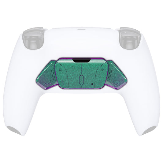 eXtremeRate Retail Chameleon Green Purple Replacement Redesigned K1 K2 K3 K4 Back Buttons Housing Shell for ps5 Controller eXtremeRate RISE4 Remap Kit - Controller & RISE4 Remap Board NOT Included - VPFP3004