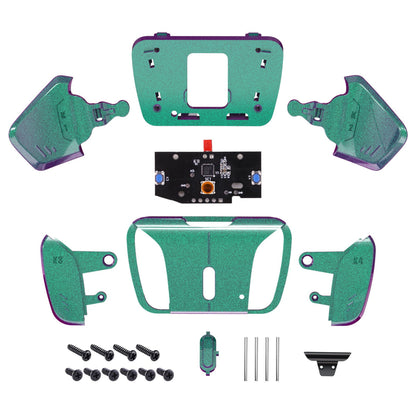 eXtremeRate Retail Turn RISE to RISE4 Kit-Redesigned Chameleon Green Purple K1 K2 K3 K4 Back Buttons Housing & Remap PCB Board for ps5 Controller eXtremeRate RISE & RISE4 Remap kit - Controller & Other RISE Accessories NOT Included - VPFP3004P