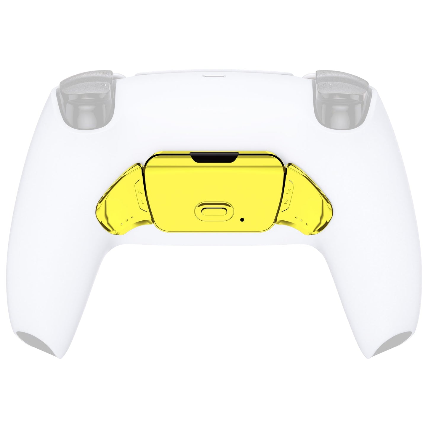 eXtremeRate Retail Chrome Gold Replacement Redesigned K1 K2 Back Button Housing Shell for ps5 Controller eXtremerate RISE Remap Kit - Controller & RISE Remap Board NOT Included - WPFD4001