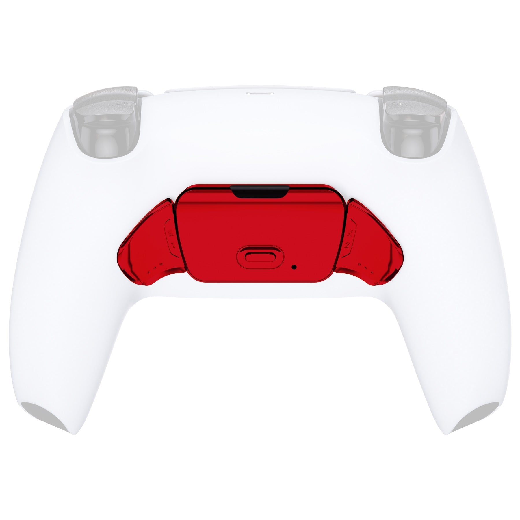 eXtremeRate Retail Chrome Red Replacement Redesigned K1 K2 Back Button Housing Shell for ps5 Controller eXtremerate RISE Remap Kit - Controller & RISE Remap Board NOT Included - WPFD4003