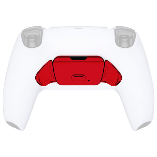 eXtremeRate Retail Chrome Red Replacement Redesigned K1 K2 Back Button Housing Shell for ps5 Controller eXtremerate RISE Remap Kit - Controller & RISE Remap Board NOT Included - WPFD4003