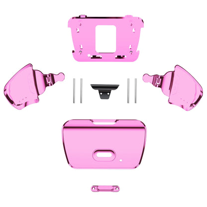 eXtremeRate Retail Chrome Pink Replacement Redesigned K1 K2 Back Button Housing Shell for ps5 Controller eXtremerate RISE Remap Kit - Controller & RISE Remap Board NOT Included - WPFD4007