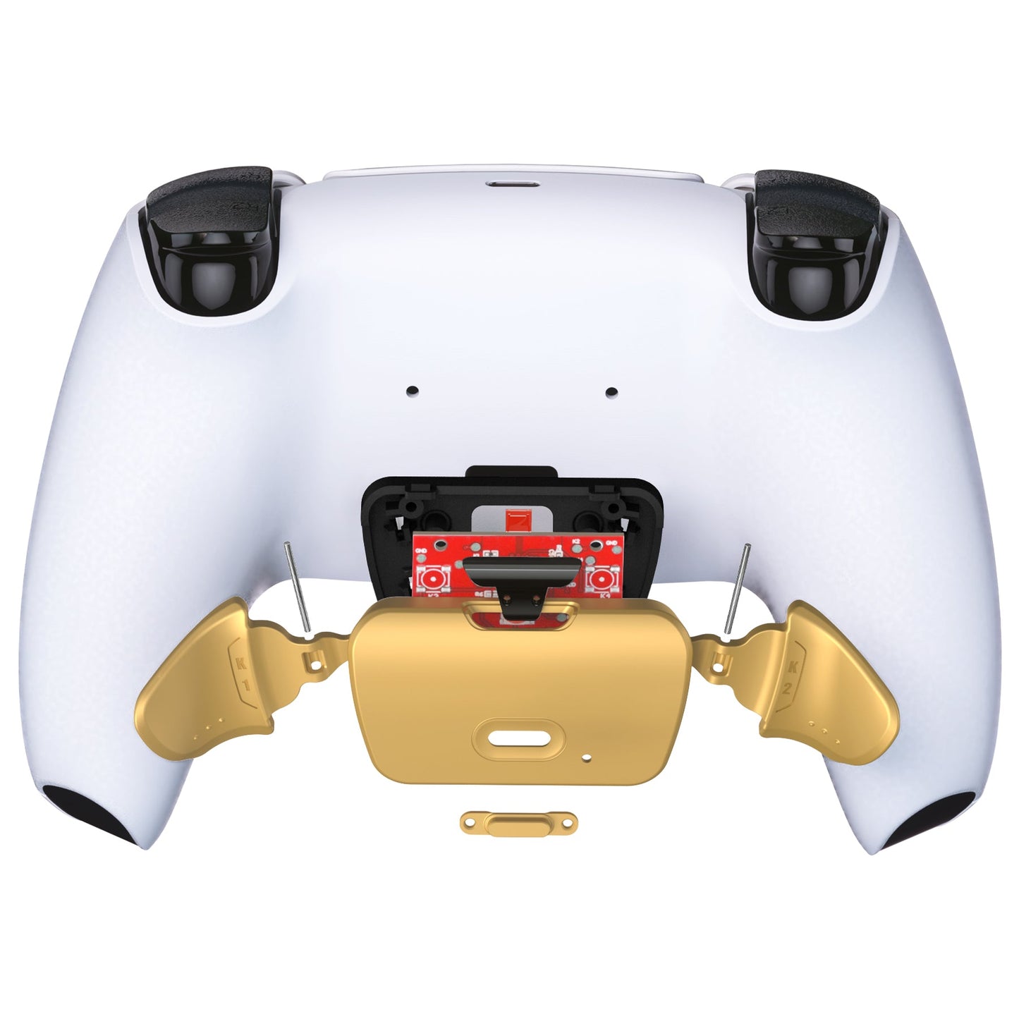 eXtremeRate Retail Metal Gold Real Metal Buttons (RMB) Version K1 K2 Buttons Housing & Remap PCB Board for PS5 Controller eXtremeRate RISE Remap Kit ¨C Controller & Other RISE Accessories NOT Included - WPFJ7004