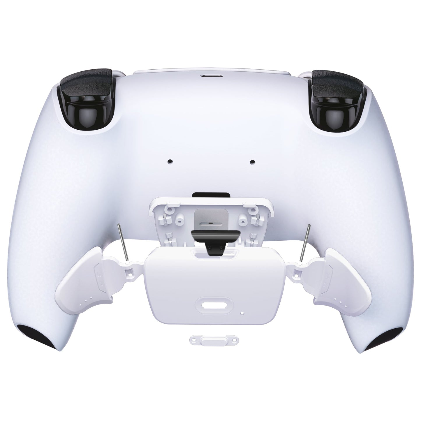 eXtremeRate Retail Solid White Replacement Redesigned K1 K2 Back Button Housing Shell for ps5 Controller eXtremerate RISE Remap Kit - Controller & RISE Remap Board NOT Included - WPFM5003